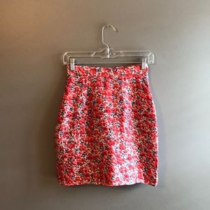 Floral Vintage High Waisted Pencil Skirt